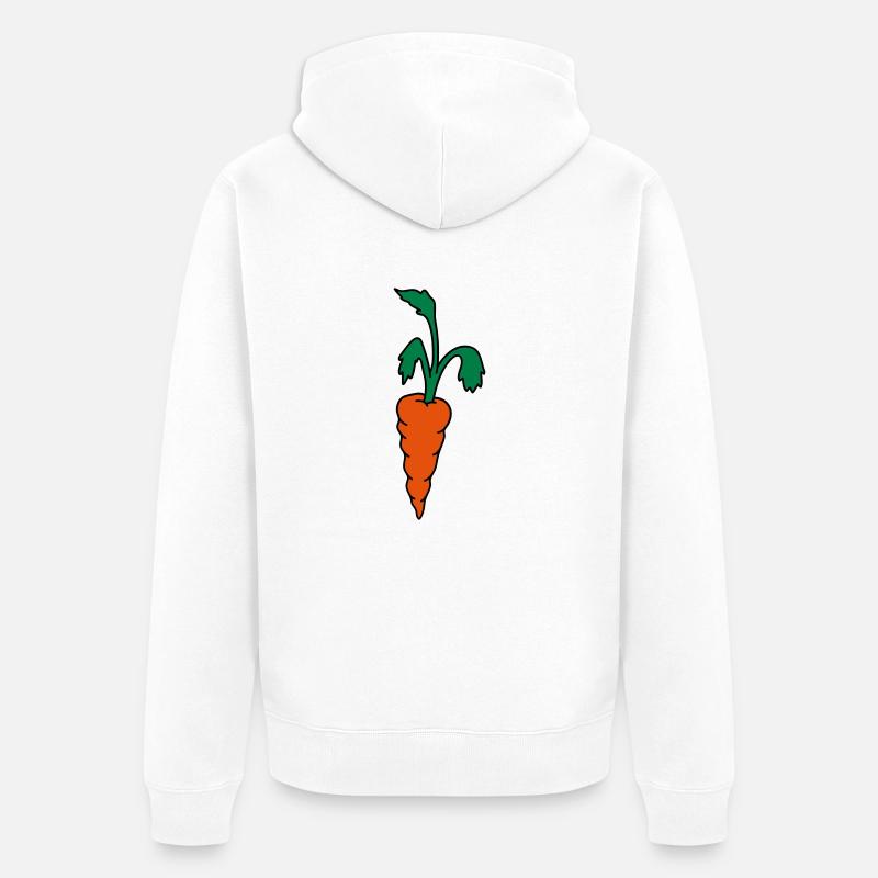 Carotte carotte - Veste à capuche bio Premium Unisexe - blanc