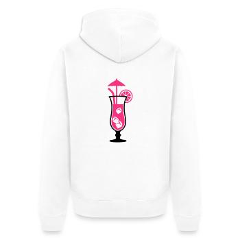 Cocktail - Unisex Premium Organic Zip Hoodie - white - Back - Thijin (182cm)