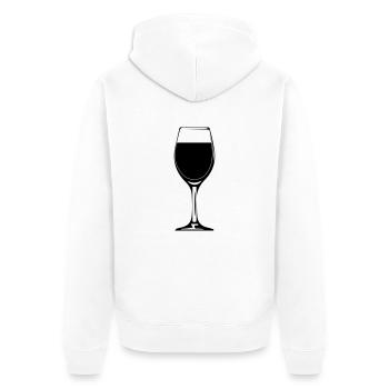 Wine wine wine bottle design - Unisex Premium Organic Zip Hoodie - white - Back - Thijin (182cm)