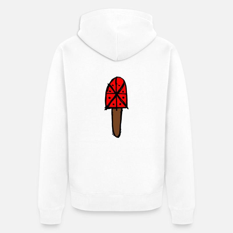 Pastek eis - Unisex Premium Bio Zip Hoodie - Weiß