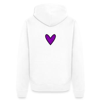 MAMA. MUTTERTAG. SCHÖNEN MUTTERTAG - Unisex Premium Bio Zip Hoodie - Weiß - Hinten - Thijin (182cm)
