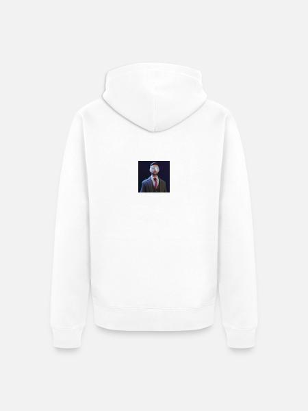 HACKER POUR BITCOIN - Veste à capuche bio Premium Unisexe - blanc