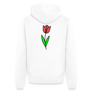 Bande dessinée Tulip Fleur - Veste à capuche bio Premium Unisexe - blanc - Dos - Thijin (182cm)