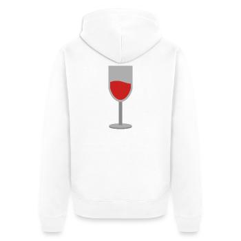Weinglas - Unisex Premium Bio Zip Hoodie - Weiß - Hinten - Thijin (182cm)