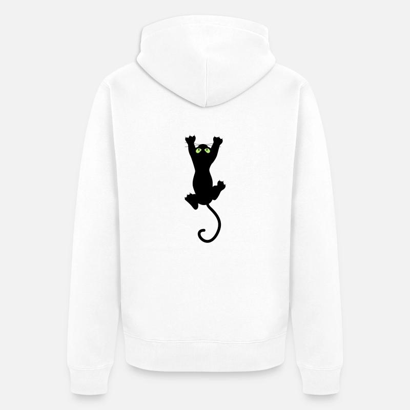 Cat fun - Veste à capuche bio Premium Unisexe - blanc