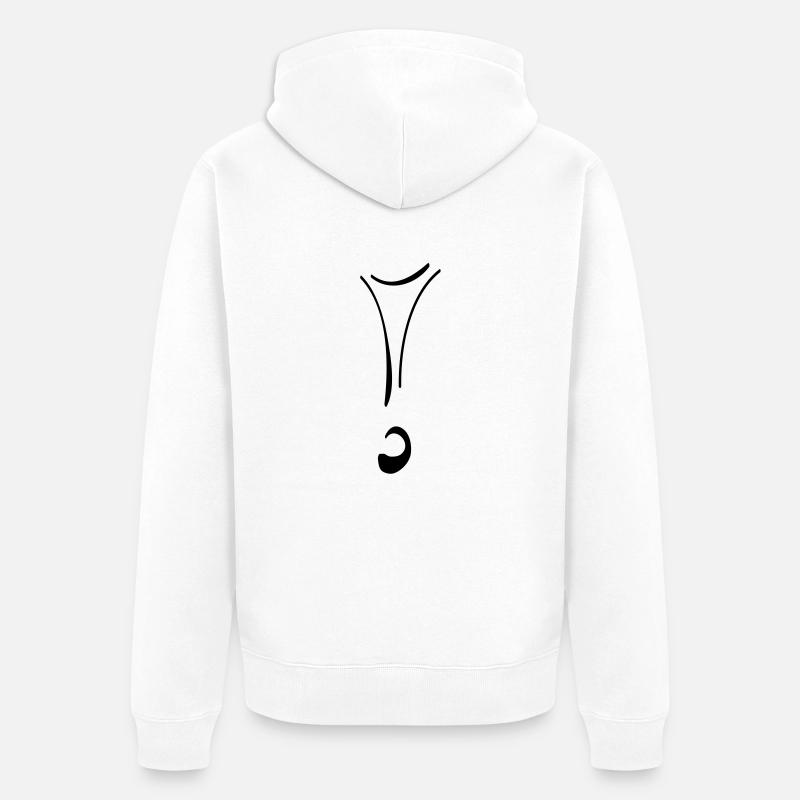 point d'exclamation - Veste à capuche bio Premium Unisexe - blanc