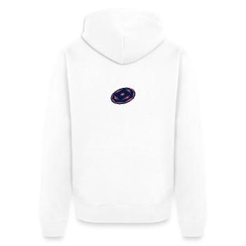 Disc Golf Disc Throwing Disc Ultimate Sport - Unisex Premium Organic Zip Hoodie - white - Back - Thijin (182cm)