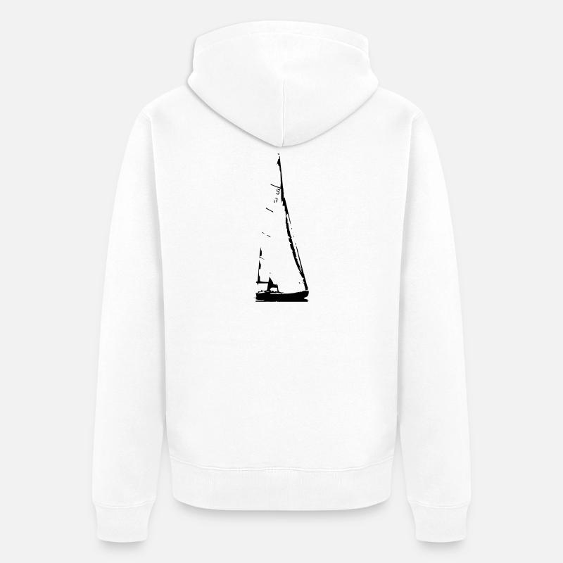 Sailing Boat - Veste à capuche bio Premium Unisexe - blanc