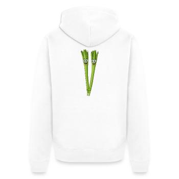 Spargeldduo Sourire - Veste à capuche bio Premium Unisexe - blanc - Dos - Thijin (182cm)