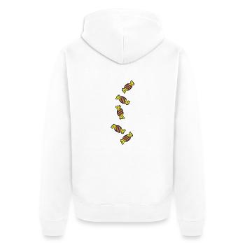 candy_sweets_ay3 - Unisex Premium Organic Zip Hoodie - white - Back - Thijin (182cm)