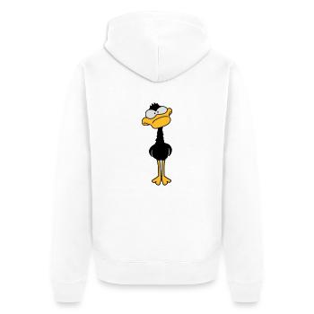 Funny Duck - Veste à capuche bio Premium Unisexe - blanc - Dos - Thijin (182cm)