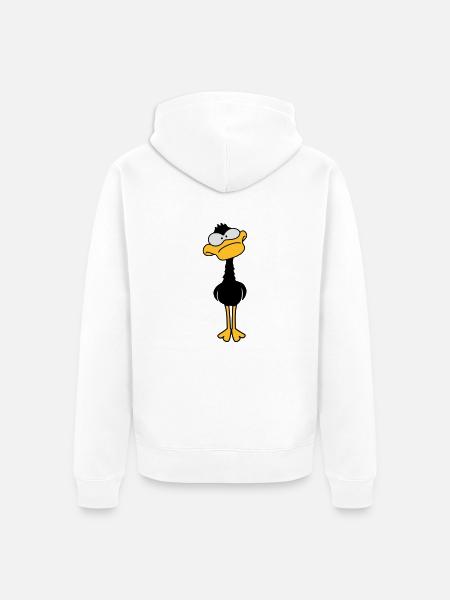 Funny Duck - Unisex Premium Bio Zip Hoodie - Weiß