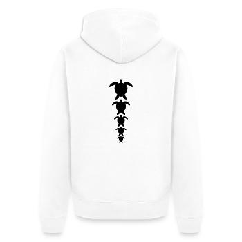 Many water turtles row - Unisex Premium Organic Zip Hoodie - white - Back - Thijin (182cm)