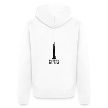 burjkhalifa dubai - Unisex Premium Bio Zip Hoodie - Weiß - Hinten - Thijin (182cm)