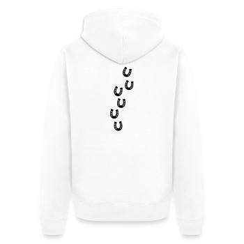 Horseshoe Track - Unisex Premium Organic Zip Hoodie - white - Back - Thijin (182cm)