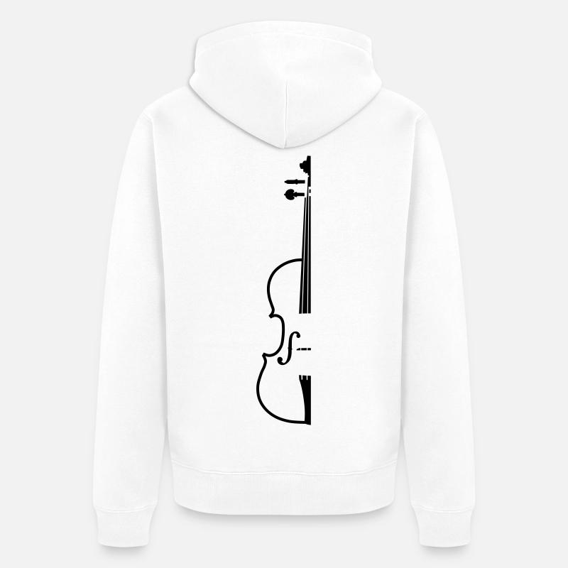 violon - Veste à capuche bio Premium Unisexe - blanc