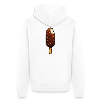 Chocolate banana popsicles - Unisex Premium Organic Zip Hoodie - white - Back - Thijin (182cm)