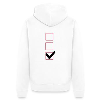 case cocher - Veste à capuche bio Premium Unisexe - blanc - Dos - Thijin (182cm)