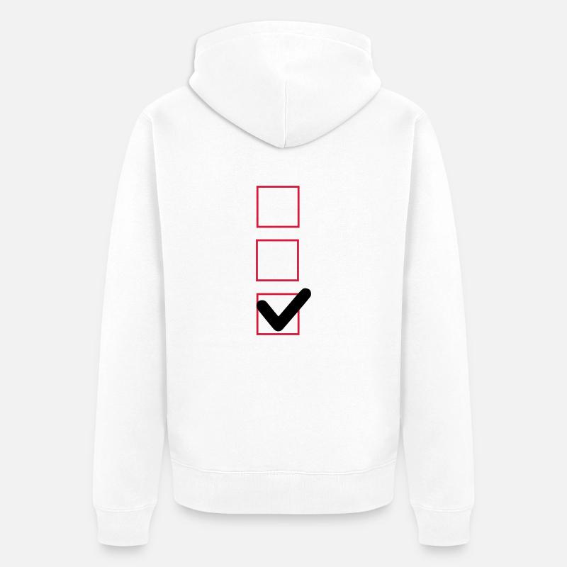 case cocher - Veste à capuche bio Premium Unisexe - blanc