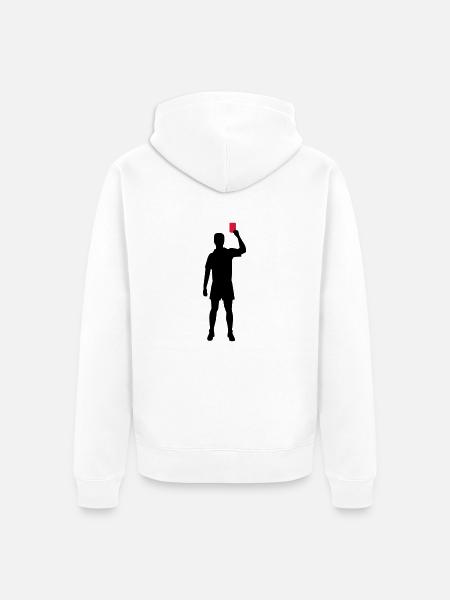 Referee - Unisex Premium Organic Zip Hoodie - white