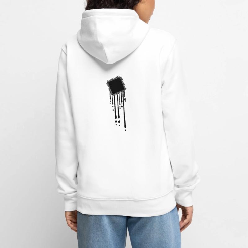 processor melt drops graffiti cpu computer Unisex Premium Organic Zip Hoodie