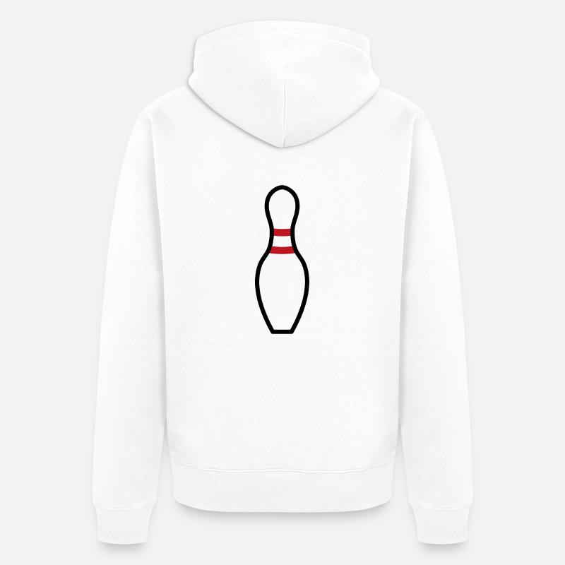 Épingle de bowling - Veste à capuche bio Premium Unisexe - blanc