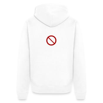Verbotenes T-Shirt-Humorgeschenk - Unisex Premium Bio Zip Hoodie - Weiß - Hinten - Thijin (182cm)