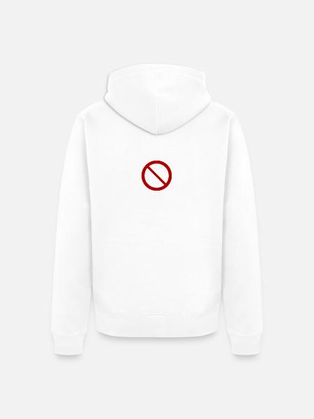 Forbidden T-Shirt Humor Gift - Unisex Premium Organic Zip Hoodie - white