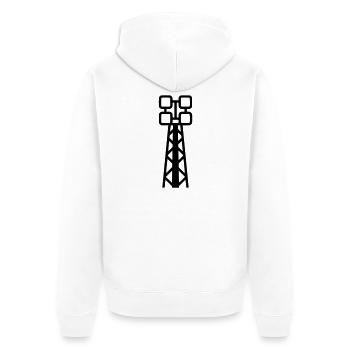 Floodlight Stadium Mast Soccer Vector - Unisex Premium Organic Zip Hoodie - white - Back - Thijin (182cm)