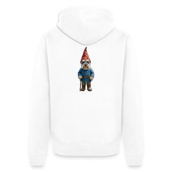 Magie du Schnauzer des Gnomes de jardin - Veste à capuche bio Premium Unisexe - blanc - Dos - Thijin (182cm)