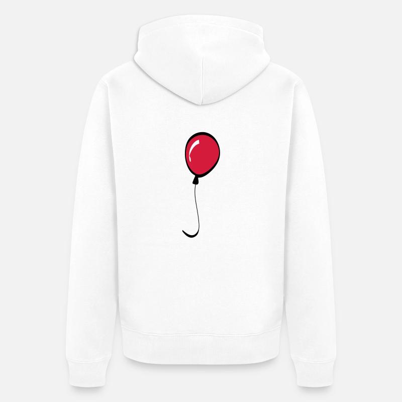 balloon - Unisex Premium Organic Zip Hoodie - white