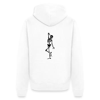 Le mannequin - Veste à capuche bio Premium Unisexe - blanc - Dos - Thijin (182cm)