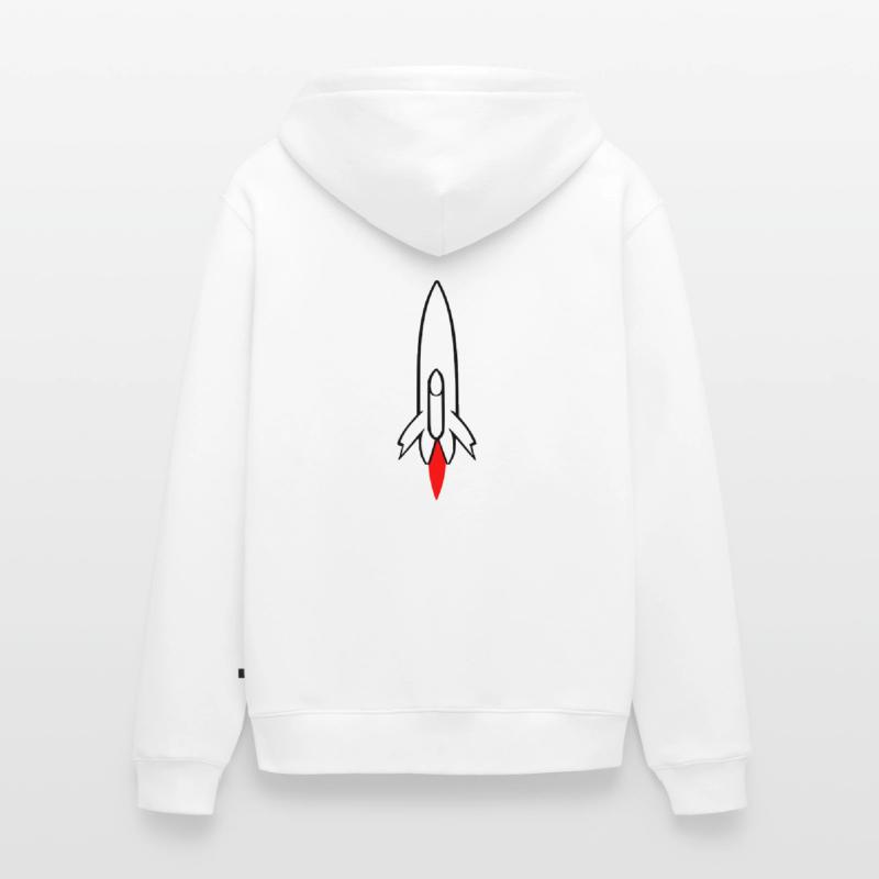 Spacecraft Rocket Space Space Flight Vector Unisex Premium Organic Zip Hoodie