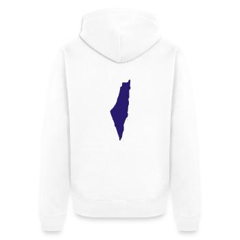 Israel - Unisex Premium Bio Zip Hoodie - Weiß - Hinten - Thijin (182cm)