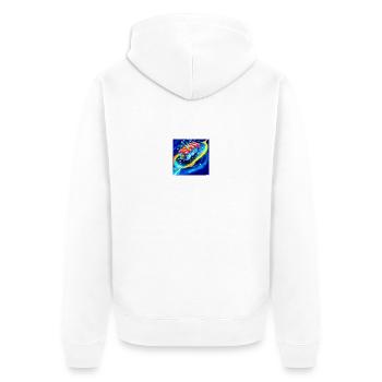 a leckeres Sushi - Unisex Premium Bio Zip Hoodie - Weiß - Hinten - Thijin (182cm)