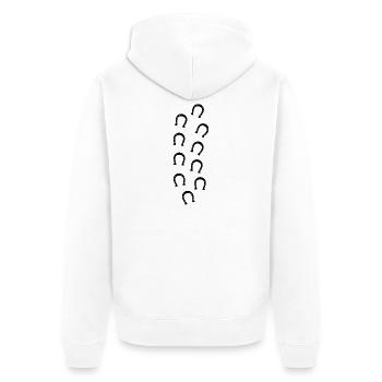 Horseshoe prints - Unisex Premium Organic Zip Hoodie - white - Back - Thijin (182cm)