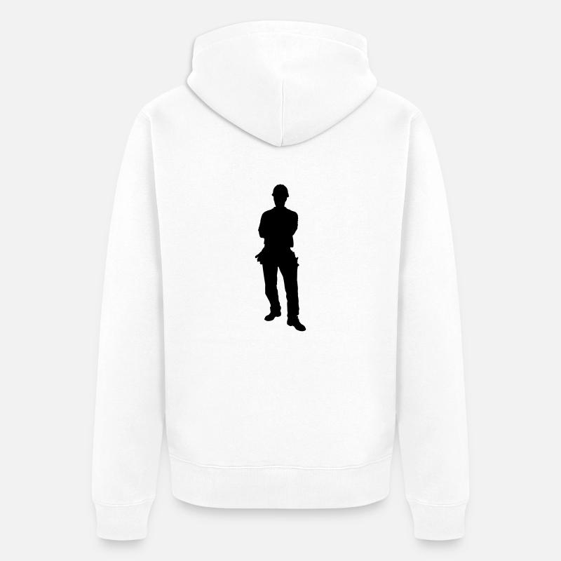 carpenter profession - Veste à capuche bio Premium Unisexe - blanc