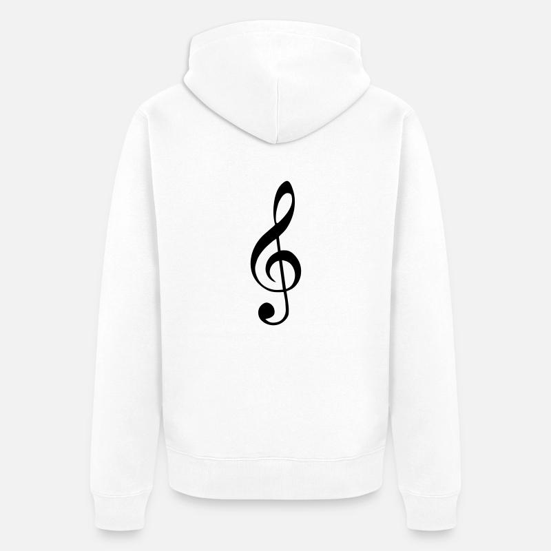 clef trebble - Veste à capuche bio Premium Unisexe - blanc