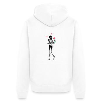 Courting Squelette - Veste à capuche bio Premium Unisexe - blanc - Dos - Thijin (182cm)