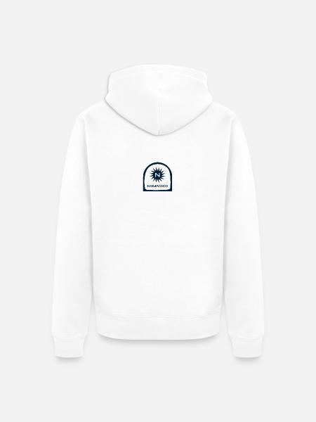 Arch Ocean_Blue_Nomadico - Unisex Premium Organic Zip Hoodie - white