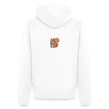 Écureuil - Veste à capuche bio Premium Unisexe - blanc - Dos - Thijin (182cm)