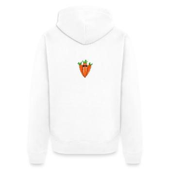 Karotten Gang mit Sonnenbrille - Unisex Premium Bio Zip Hoodie - Weiß - Hinten - Thijin (182cm)