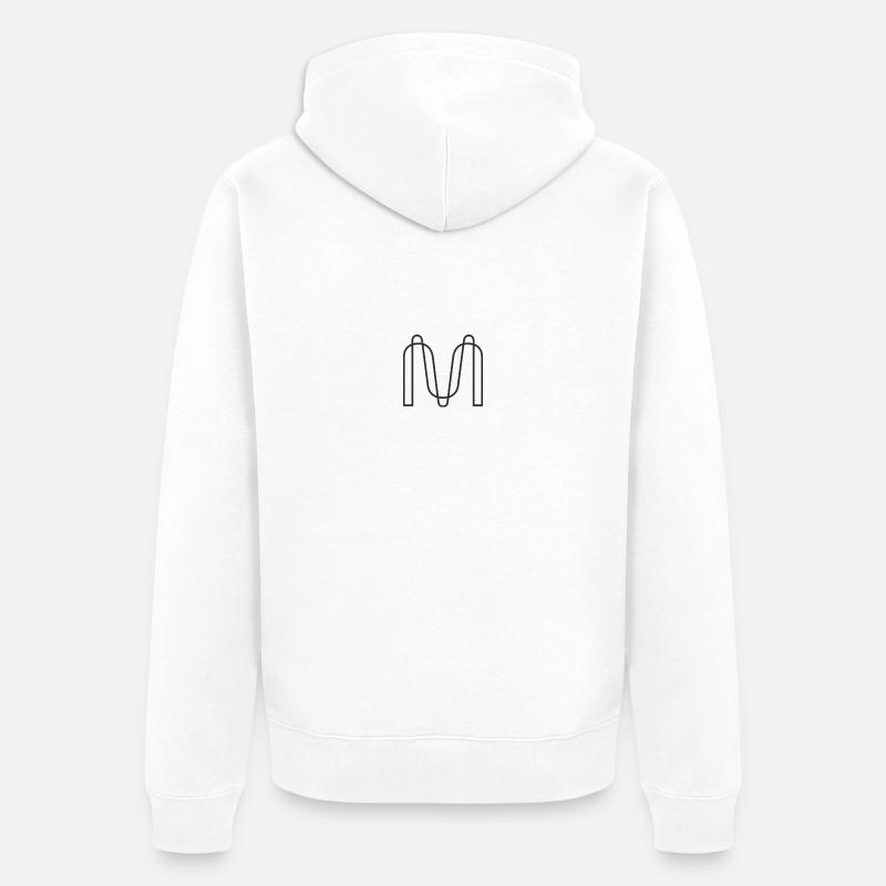 mina protocol - Veste à capuche bio Premium Unisexe - blanc