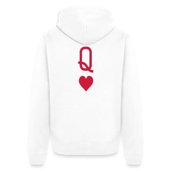 Queen_of_hearts - Veste à capuche bio Premium Unisexe - blanc - Dos - Thijin (182cm)