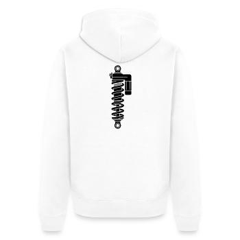 Suspension amortisseurs en VTT - Veste à capuche bio Premium Unisexe - blanc - Dos - Thijin (182cm)