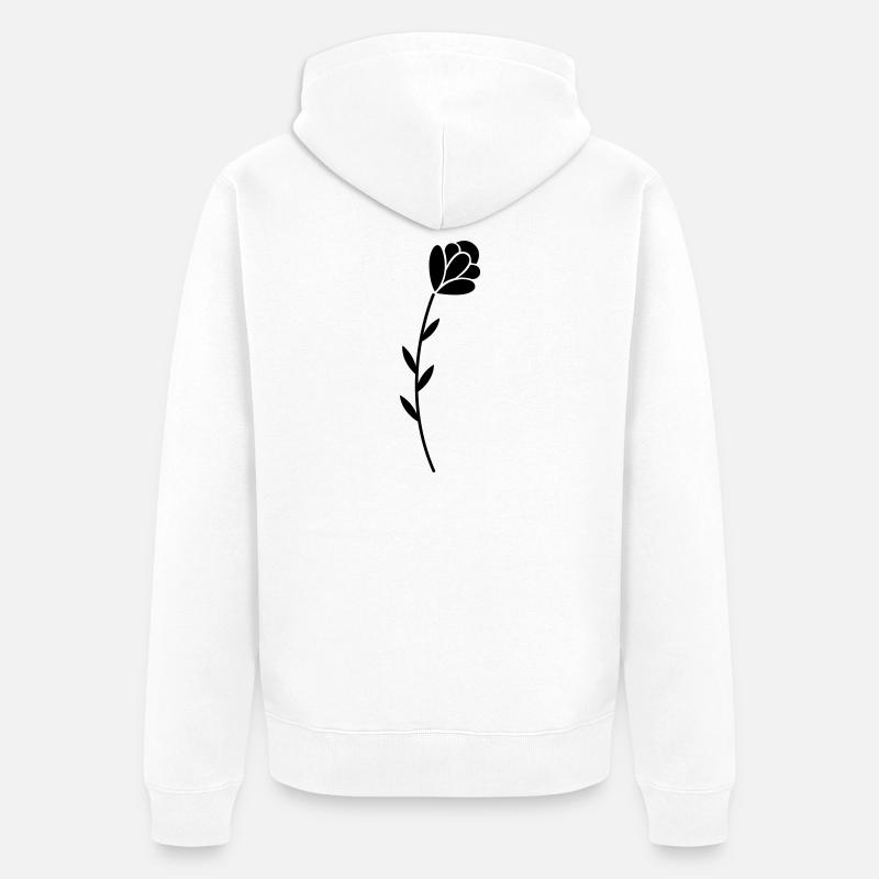 Fleur - Veste à capuche bio Premium Unisexe - blanc