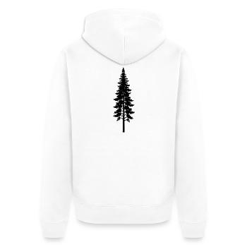 Pin mince - Veste à capuche bio Premium Unisexe - blanc - Dos - Thijin (182cm)