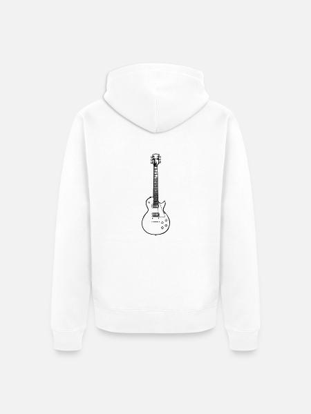 Gitarre Gibs - Unisex Premium Bio Zip Hoodie - Weiß