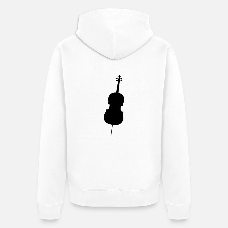 Cello - Unisex Premium Bio Zip Hoodie - Weiß