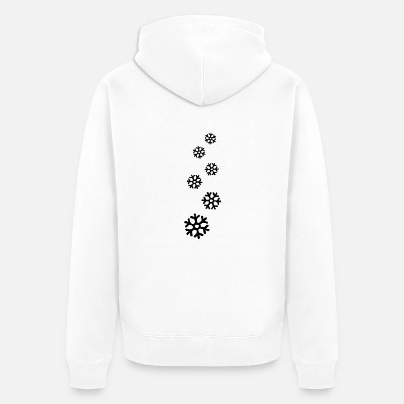 schneeflocken_r1 - Veste à capuche bio Premium Unisexe - blanc